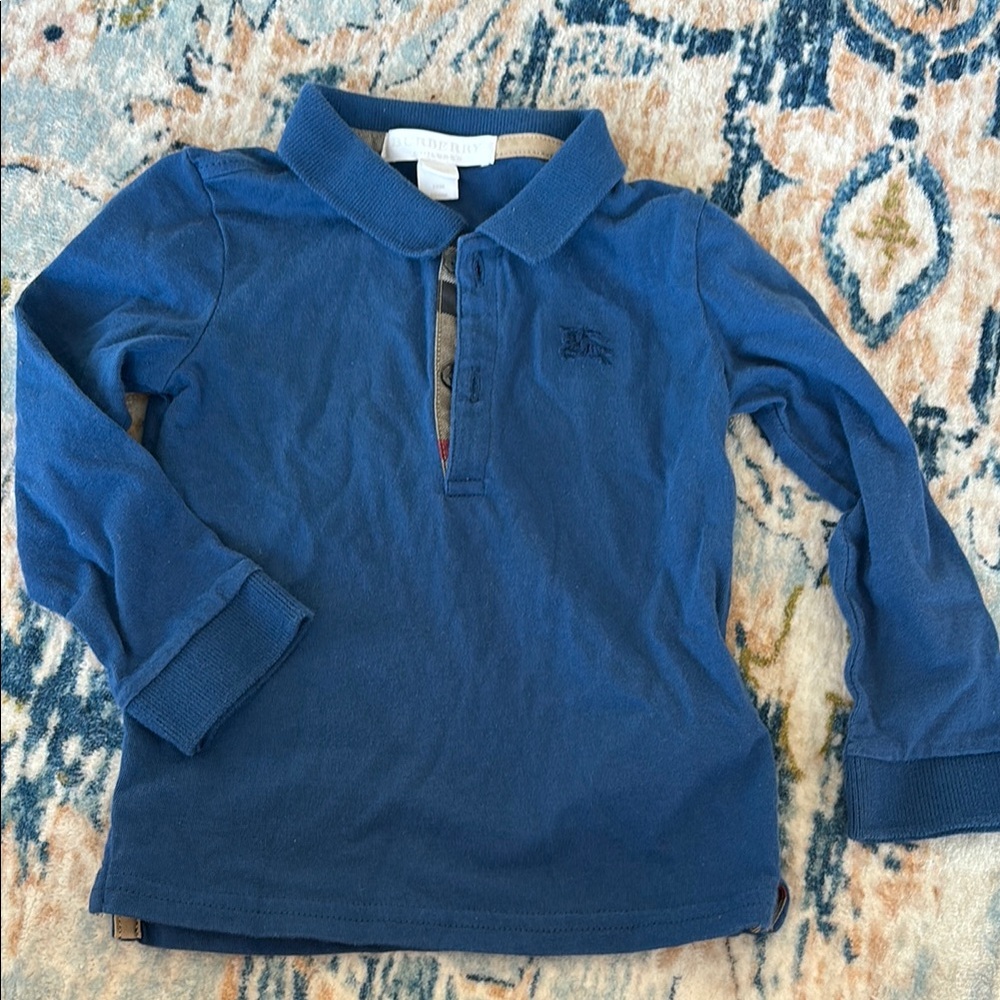 Burberry Royal Blue Polo Shirt